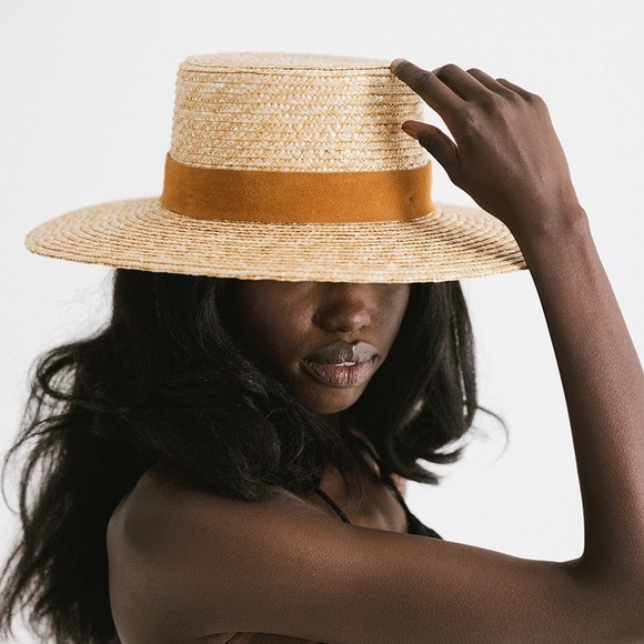 Gigi Pip Capri Short Brim Boater Hat size 57 S/M - Picture 5 of 9